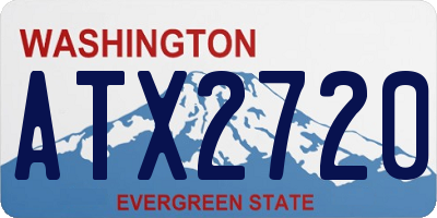 WA license plate ATX2720