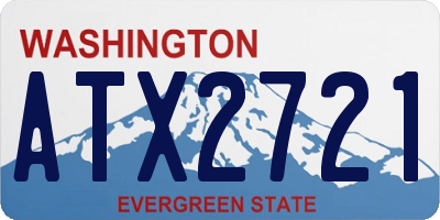 WA license plate ATX2721