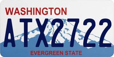 WA license plate ATX2722