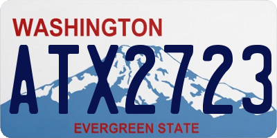 WA license plate ATX2723