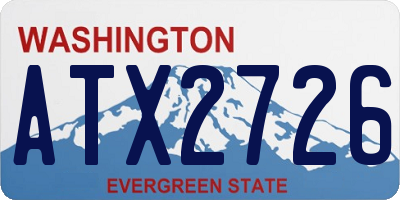 WA license plate ATX2726