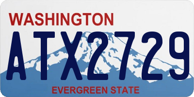 WA license plate ATX2729