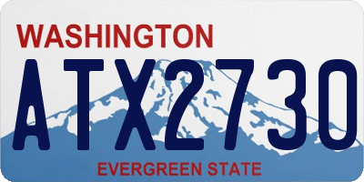 WA license plate ATX2730