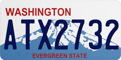 WA license plate ATX2732