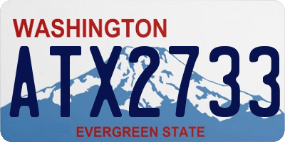 WA license plate ATX2733