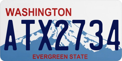 WA license plate ATX2734