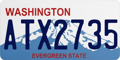 WA license plate ATX2735