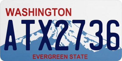 WA license plate ATX2736