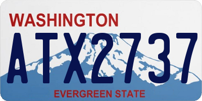WA license plate ATX2737