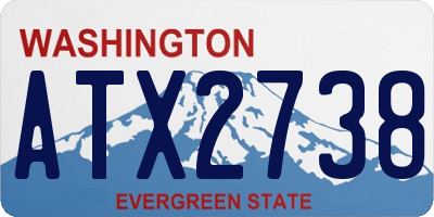 WA license plate ATX2738