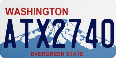 WA license plate ATX2740