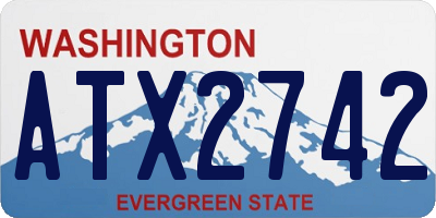 WA license plate ATX2742