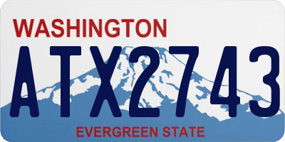 WA license plate ATX2743