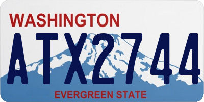 WA license plate ATX2744