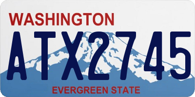 WA license plate ATX2745