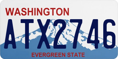 WA license plate ATX2746