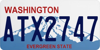 WA license plate ATX2747
