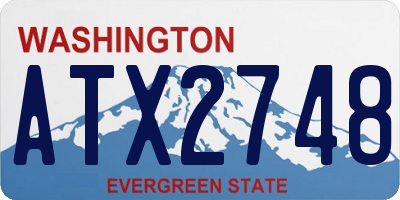 WA license plate ATX2748