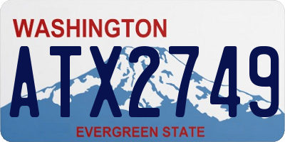 WA license plate ATX2749