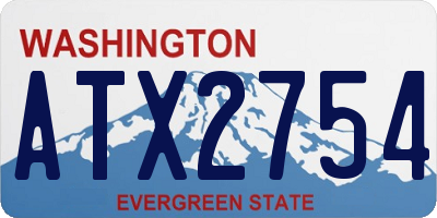 WA license plate ATX2754