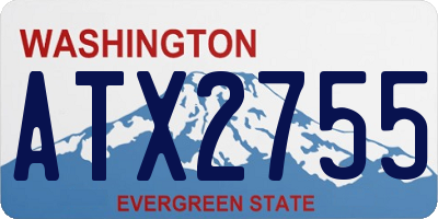 WA license plate ATX2755