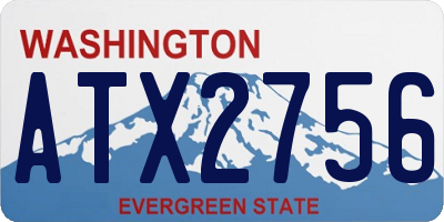 WA license plate ATX2756