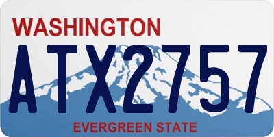 WA license plate ATX2757