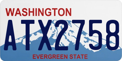 WA license plate ATX2758