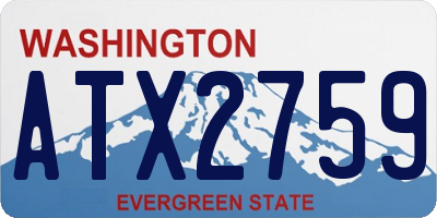 WA license plate ATX2759
