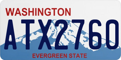 WA license plate ATX2760