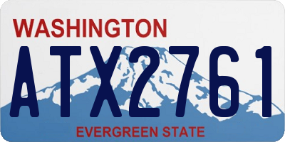 WA license plate ATX2761