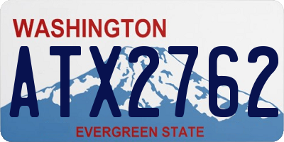 WA license plate ATX2762