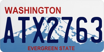 WA license plate ATX2763