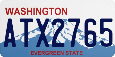 WA license plate ATX2765