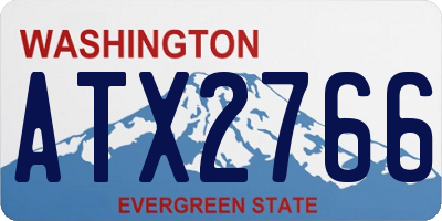 WA license plate ATX2766