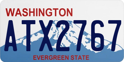 WA license plate ATX2767