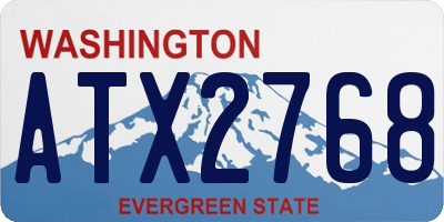 WA license plate ATX2768