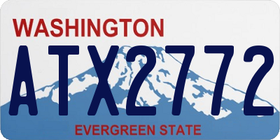 WA license plate ATX2772