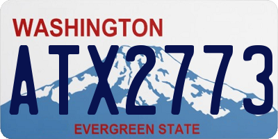 WA license plate ATX2773