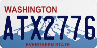 WA license plate ATX2776