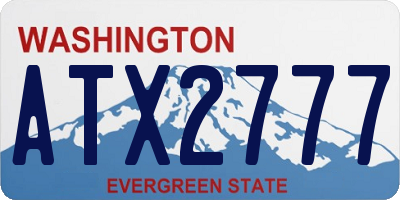 WA license plate ATX2777