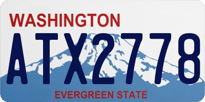 WA license plate ATX2778