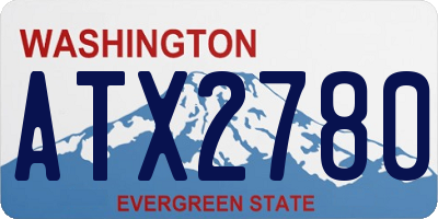 WA license plate ATX2780