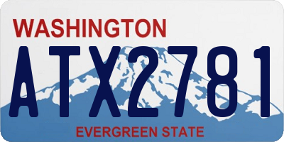 WA license plate ATX2781