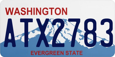 WA license plate ATX2783