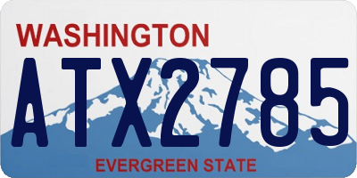 WA license plate ATX2785