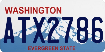 WA license plate ATX2786