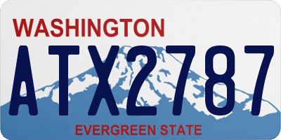 WA license plate ATX2787