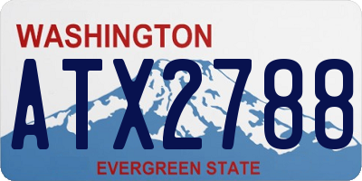 WA license plate ATX2788