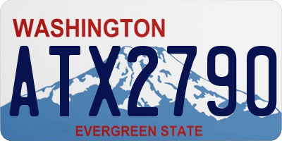 WA license plate ATX2790